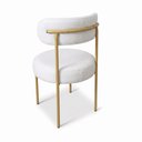 Ver imagem 4 de Cadeira Sala Jantar Margara Kit 4 Base Aço Dourado PU D03 - D'Rossi