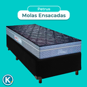 Ver imagem 4 de Cama Box Preto Solteiro + Colchão Molas Ensacadas Petrus Paropas