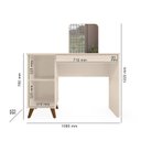 Ver imagem 4 de Escrivaninha Penteadeira Clara Off White Mobler
