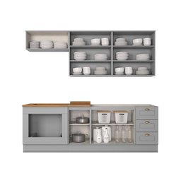 Cozinha Compacta 6 Peças Com Módulo Forno De Embutir Amy Casa 812 - 3