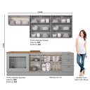 Ver imagem 2 de Cozinha Compacta 6 Peças Amy Casa 812 MDF Forno Embutir Cooktop Modulada Americana 240cm