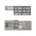 Ver imagem 3 de Cozinha Compacta 6 Peças Amy Casa 812 MDF Forno Embutir Cooktop Modulada Americana 240cm