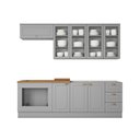 Ver imagem 4 de Cozinha Compacta 6 Peças Amy Casa 812 MDF Forno Embutir Cooktop Modulada Americana 240cm