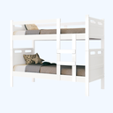 Ver imagem 3 de Beliche Adulto ou Infantil com 02 Colchões D33 Escada e Grade de Proteção, Ideal para Quarto Pequeno