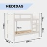 Beliche Adulto ou Infantil com 02 Colchões D33 Escada e Grade de Proteção, Ideal para Quarto Pequeno - 4