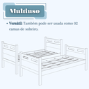 Ver imagem 2 de Beliche Adulto ou Infantil com 02 Colchões D33 Escada e Grade de Proteção, Ideal para Quarto Pequeno