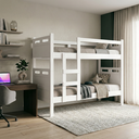 Ver imagem 4 de Beliche Adulto ou Infantil com 02 Colchões D33 Escada e Grade de Proteção, Ideal para Quarto Pequeno