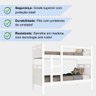 Beliche Adulto ou Infantil com 02 Colchões D33 Escada e Grade de Proteção, Ideal para Quarto Pequeno - 5
