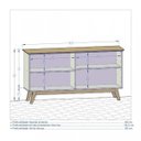 Ver imagem 4 de Kit 2 Peças com Estante para TV até 65 Polegadas 100% MDF e Buffet Atlanta Branco