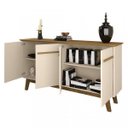 Ver imagem 6 de Kit 2 Peças com Estante para TV até 65 Polegadas 100% MDF e Buffet Atlanta Branco