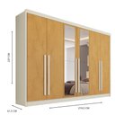 Ver imagem 4 de Guarda Roupa Valência 6 Portas 6 Gavetas Espelhado Mdf - Mademarcs