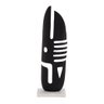 Escultura Decor Tribal em Metal Preto e Marmore Branco 48cm - 1