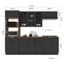Ver imagem 4 de Armário de Cozinha Modulada Completa Fidelitá Nara 100% MDF 5 Peças 270cm 14 Portas 2 Gavetas com