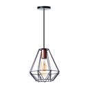 Ver imagem 1 de Lustre Pendente Aramado Cristal 24 Cm Decorações Cor: Preto
