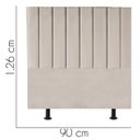 Ver imagem 3 de Cabeceira Cama Box Solteiro Estofada Carla 90 Cm Suede:bege
