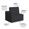 Sofá Cama à Vácuo 1 Lugar Linha Modular Flip Magic - 8