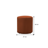 Puff Banqueta Viena Decorativo Redondo Veludo Terracota - 5
