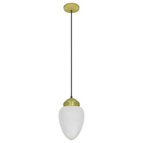 Lustre Pendente Vintage Dourado Globo Pêra Incolor Fosca