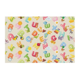 Tapete Brisa Infantil 100cm X 130cm Alfabeto Kapazi