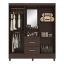 Ver imagem 3 de Guarda Roupa Capelinha Lord 4 Portas + Espelho - Demóbile:café Touch