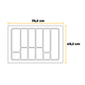 Divisor de Talheres para Gavetas 12 nichos 75,5x49,5cm - 4
