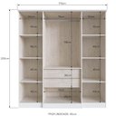 Ver imagem 5 de Guarda Roupa Casal MDP 4 Portas 2 Gavetas Miami Cor: Nogueira Off White