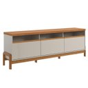 Ver imagem 1 de Rack Bancada para Tv de até 70" 1 Porta 2 Gavetas 1.9 Elisa Off White/jequitiba