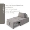 4 em 1 Poltrona, Puff, Chaise e Cama Ares Bege Estofama - 9