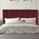 Ver imagem 1 de Cabeceira Estofada Cama Solteiro 100 Cm Luna Suede e Frame Bordô