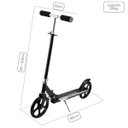Ver imagem 2 de Patinete Juvenil Adolescente com 2 Rodas de 200mm Capacidade 100kg Cinza Importway Bw118 Cz