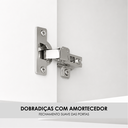 Ver imagem 2 de Gabinete de Banheiro Suspenso Branco e Freijó 60cm Minimalista