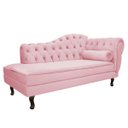 Ver imagem 3 de Kit Diva Recamier Diana 140cm Lado Esquerdo e 01 Poltrona Classic Suede - Doce Sonho Móveis RECAMIER