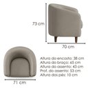 Ver imagem 3 de Poltrona Decorativa Aura Pes Madeira Courino Tcs 726 Moll