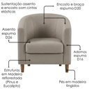Ver imagem 5 de Poltrona Decorativa Aura Pes Madeira Courino Tcs 726 Moll