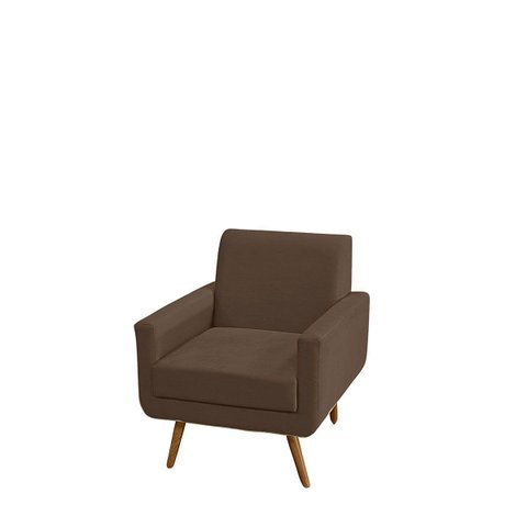 Poltrona Panamá Ergonomica Veludo D26 - Meu Estofado:marrom Cookiee