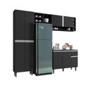 Ver imagem 3 de Cozinha Compacta Vanessa 230cm Preto Ajl Móveis
