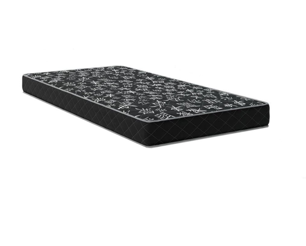 Colchão Solteiro Aloa  88 Espuma D23 - Tampo Preto 12cm - 1