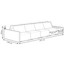 Ver imagem 4 de Sofá Ilha Modulado Milos 392cm Puff Lateral Offwhite Caramelo Manchado Bouclê/pu G33 - Gran Belo