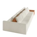Ver imagem 5 de Sofá Ilha Modulado Milos 392cm Puff Lateral Offwhite Caramelo Manchado Bouclê/pu G33 - Gran Belo