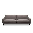 Ver imagem 2 de Sofá Decorativo Thalia 3 Lugares Sala de Estar 240cm Pés em Aço Couro Avelã G88 - Gran Belo