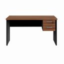 Ver imagem 5 de Mesa Escrivaninha Retangular 135cm x 60cm Tampo 30mm com Gaveteiro 2 Gavetas F5 Office Cor:Nogal com