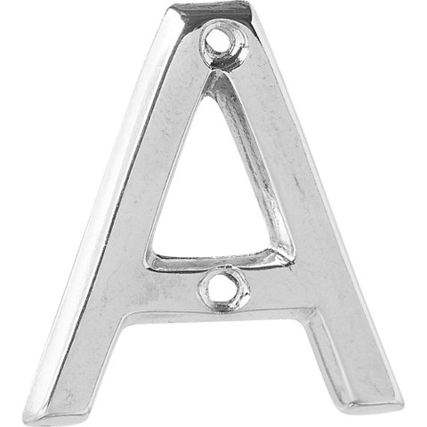 Letra A Residencial Pequena Cromada Para Apartamento