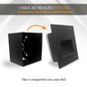 Balizador Parede Embutir Preto Externo Quadrado Led Lup51 - 7