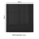 Ver imagem 5 de Armário Aéreo Madesa Lux 60cm 1 Porta Rustic e Preto