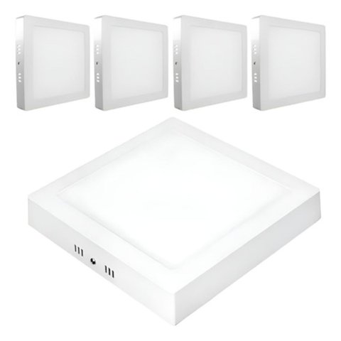 Kit 5 Painel Led Sobrepor Teto 18w 4000k Br Cristallux