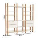 Ver imagem 3 de Closet 4 Gavetas Tw404 12 Prateleiras 100% Mdf Off White/freijó - Dalla Costa