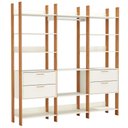 Ver imagem 2 de Closet 4 Gavetas Tw404 12 Prateleiras 100% Mdf Off White/freijó - Dalla Costa