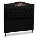 Ver mais imagens de Cabeceira e Calçadeira Baú Cama Box Casal Queen Size Belize 160cm Suede Preto - Desk Design