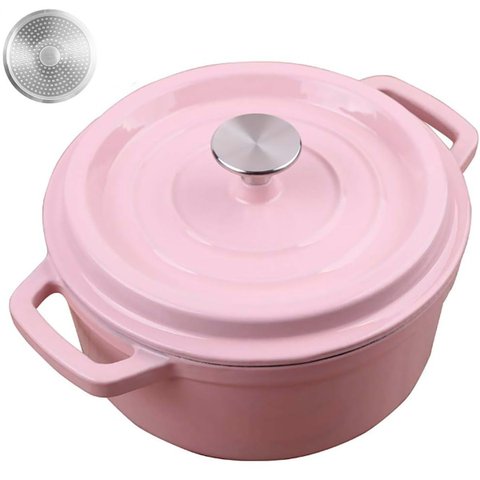 Panela Caçarola Rosa Antiaderente Fogão Indução a Gás 3l