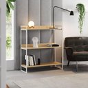 Ver imagem 1 de Buffet Aparador Industrial 3 Prateleiras Córdoba 95cm Branco e Castanho Marrom